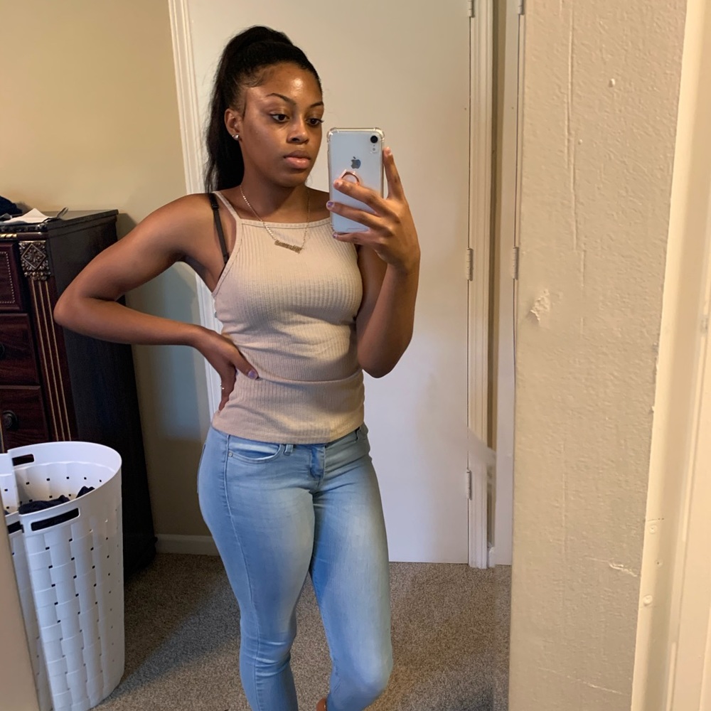 Rubbed tank top
